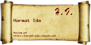 Harmat Ida névjegykártya